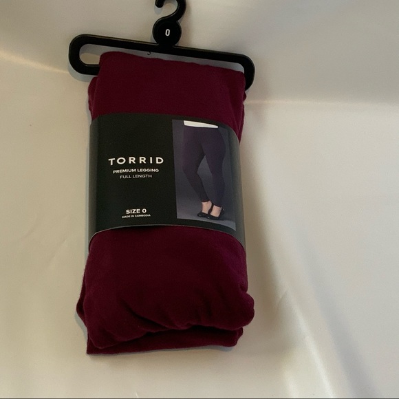 TORRID LEGGINGS burgundy premium leggings - Picture 5 of 7